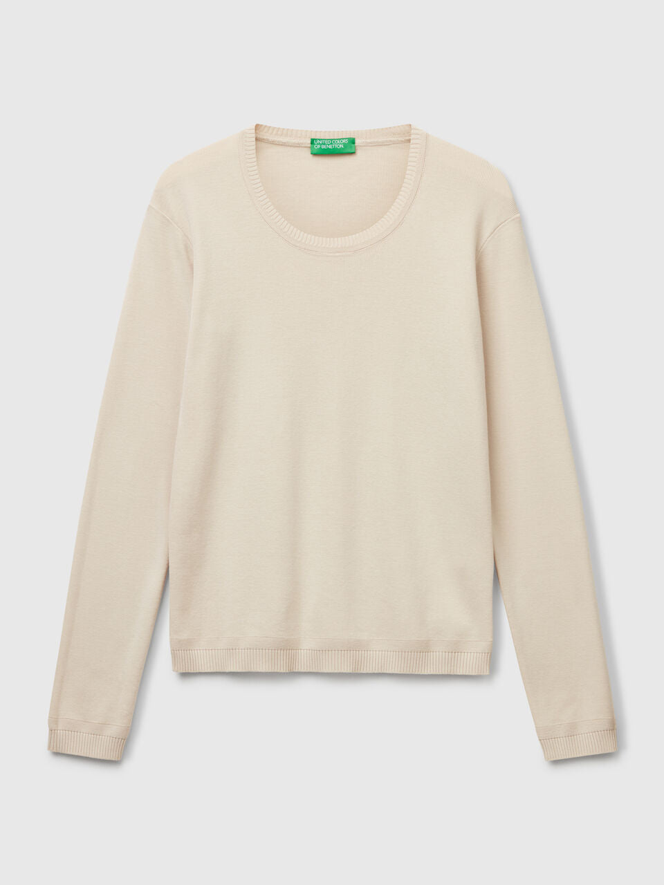 CREW NECK SWEATER IN PURE COTTON