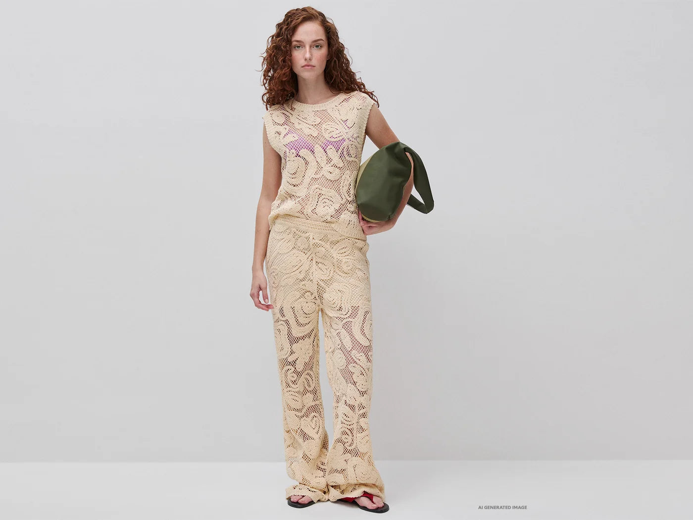 EMBROIDERED KNITTED TROUSERS