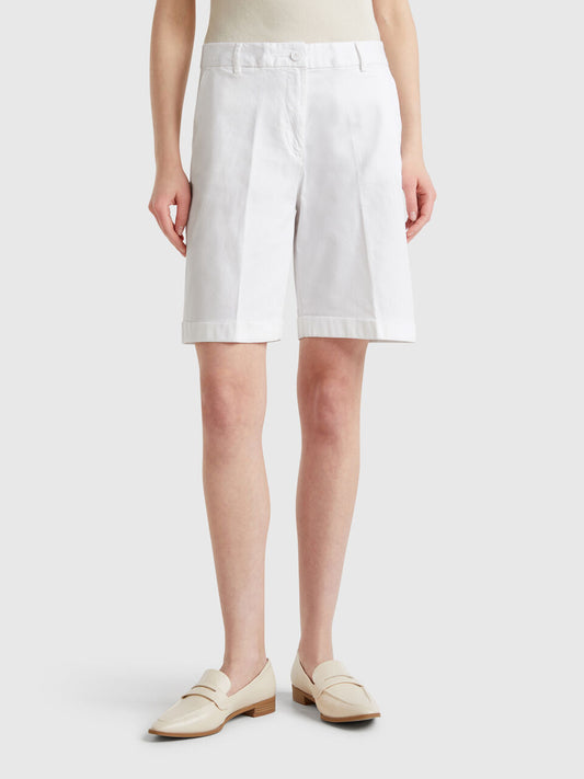 BERMUDAS WITH CUFF IN STRETCH COTTON