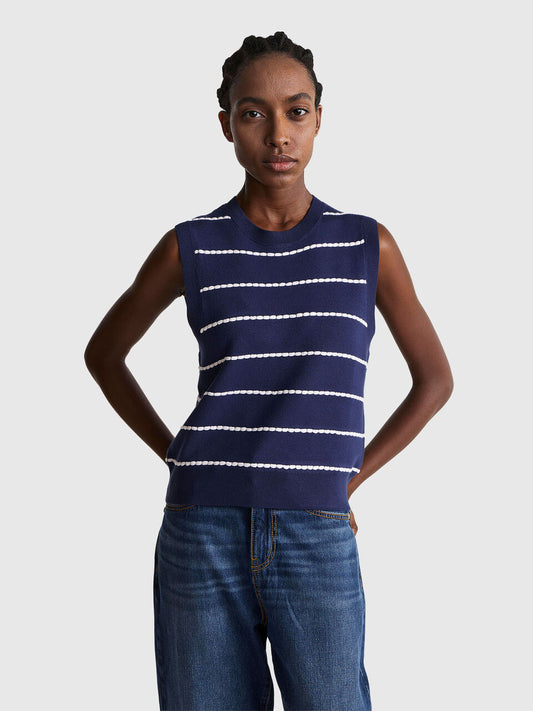 JACQUARD VEST IN VISCOSE MIXTURE