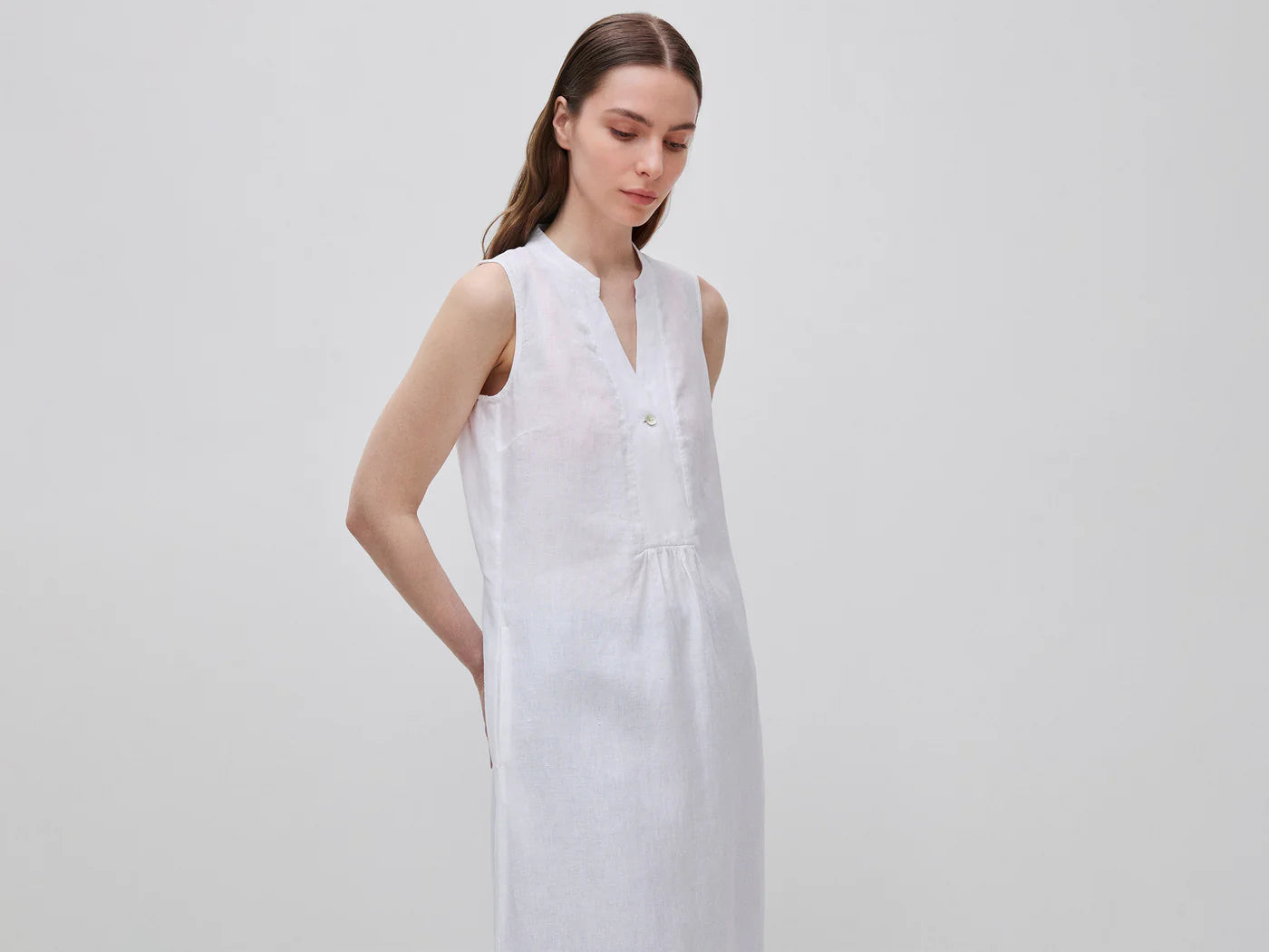 LONG DRESS 100% LINEN