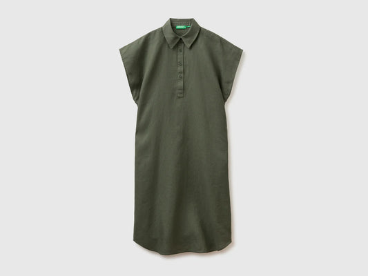 PURE LINEN MIDI DRESS