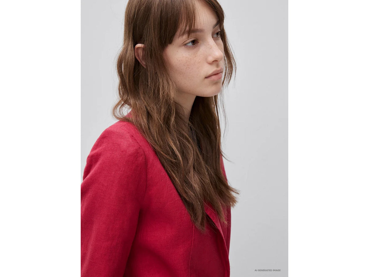 SINGLE-BREASTED BLAZER IN PURE LINEN