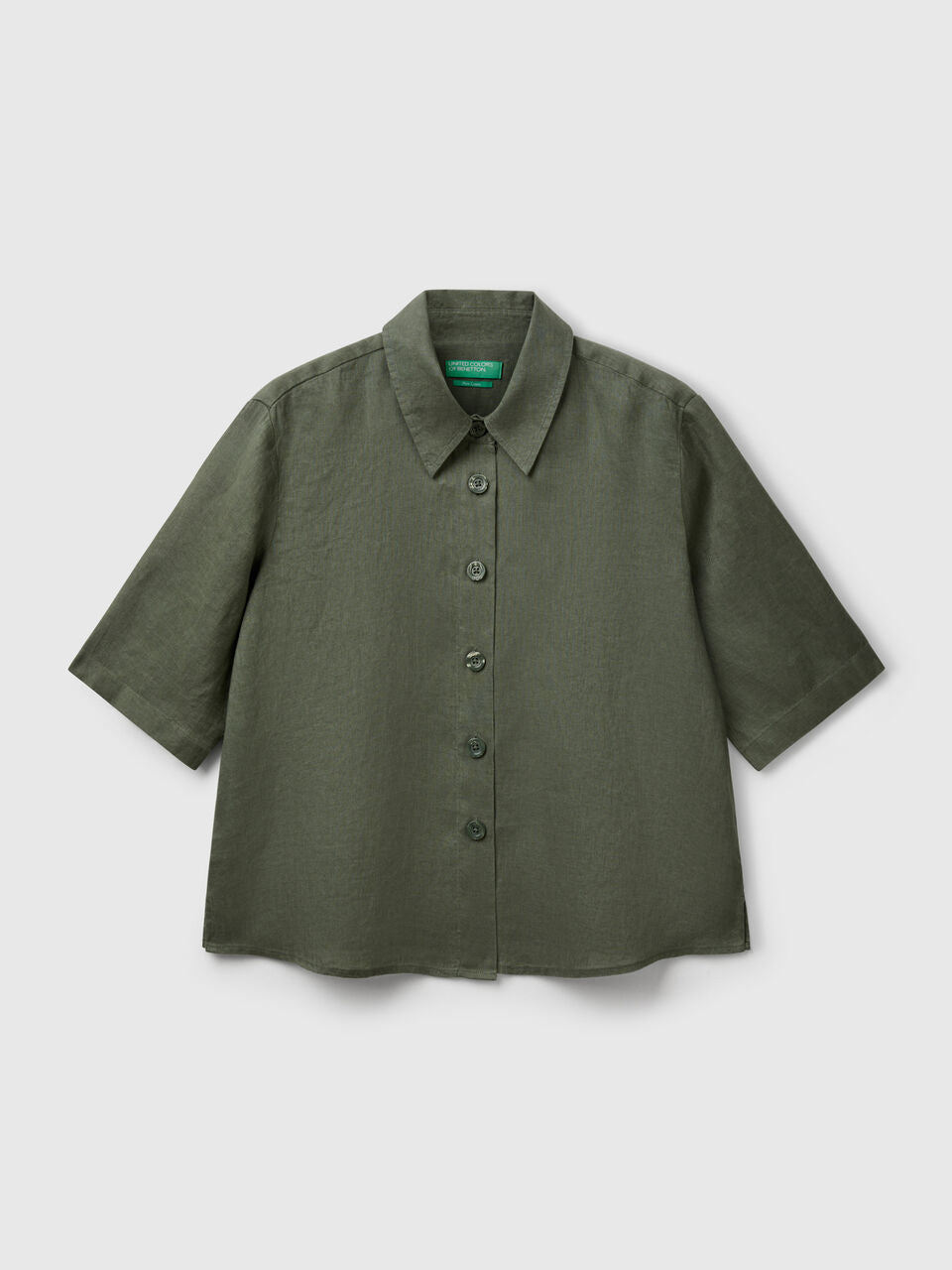 SHORT SHIRT IN PURE LINEN