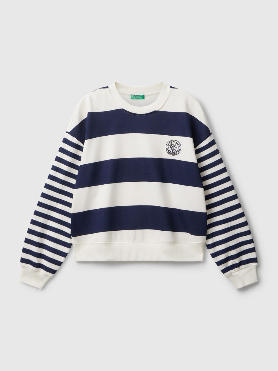 STRIPED ROUND NECK SWEATSHIRT