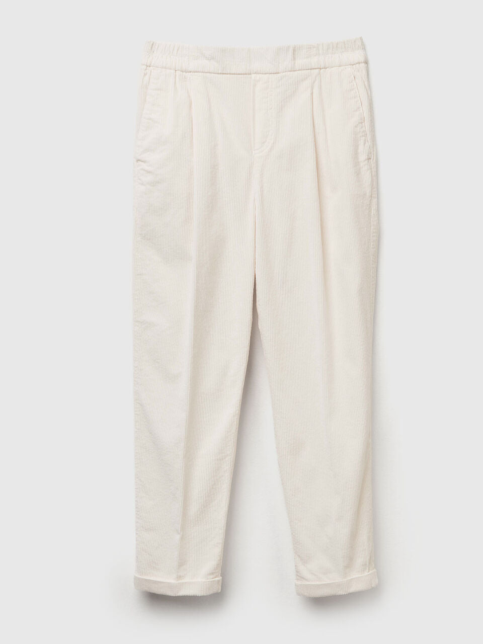 VELVET CHINO PANTS WITH ELASTIC WAIST