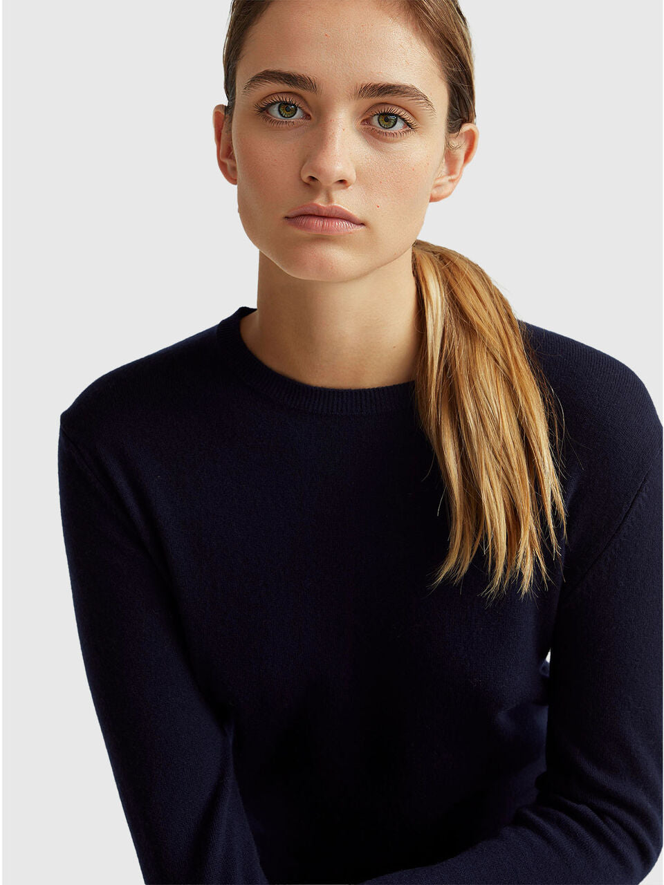 BLACK MERINO PURE WOOL COCK SWEATER