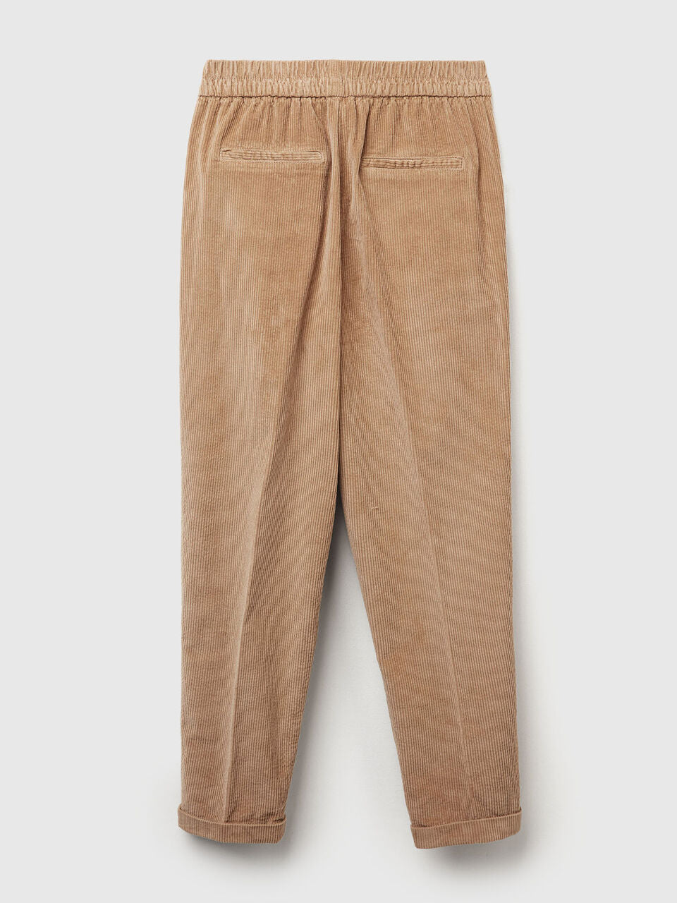 VELVET CHINO PANTS WITH ELASTIC WAIST