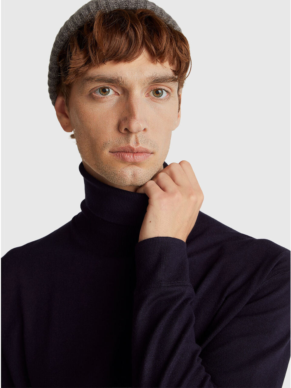 ROLLED COLLAR IN VISCOSE MIXTURE