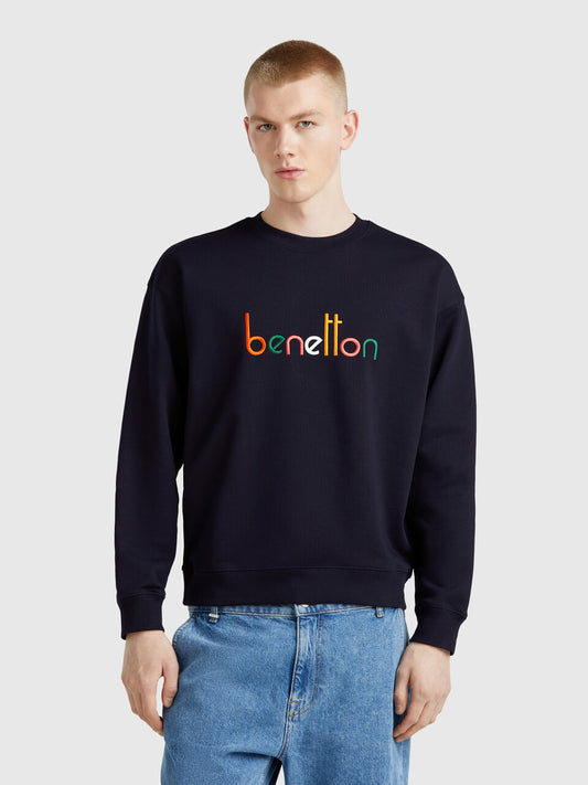 WARM SWEATSHIRT WITH EMBROIDERED LOGO