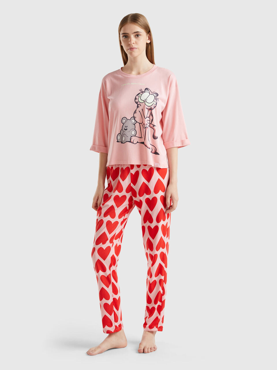 TROUSERS WITH HEART PRINT