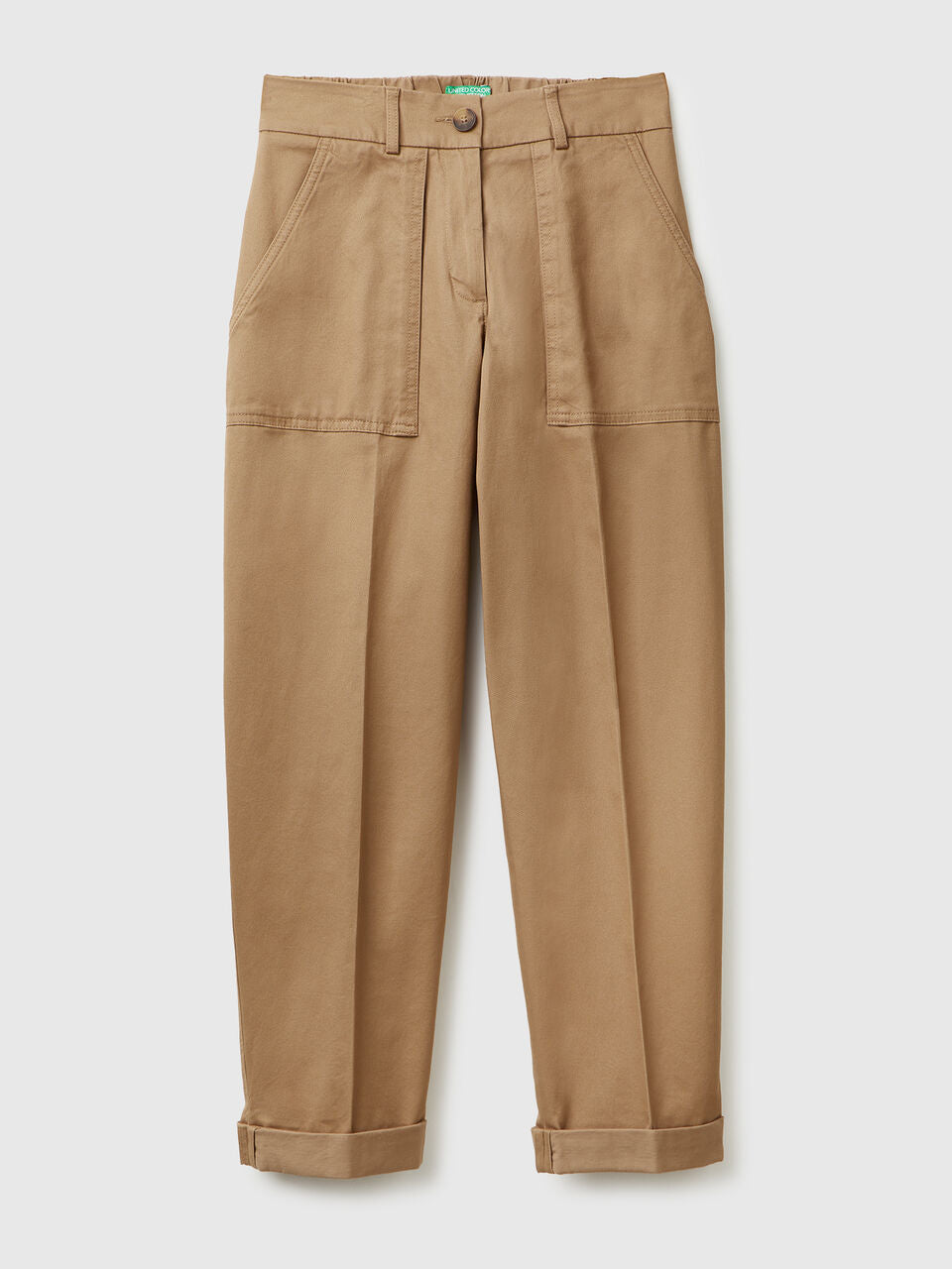 STRETCH COTTON LAPEL TROUSERS