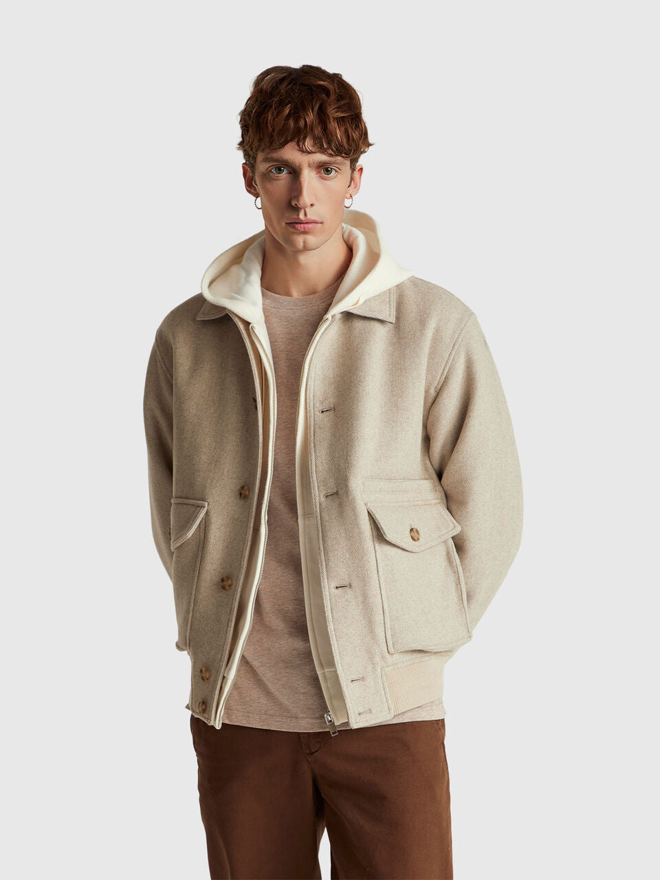 BOMBER JACKET IN WOOL BLEND