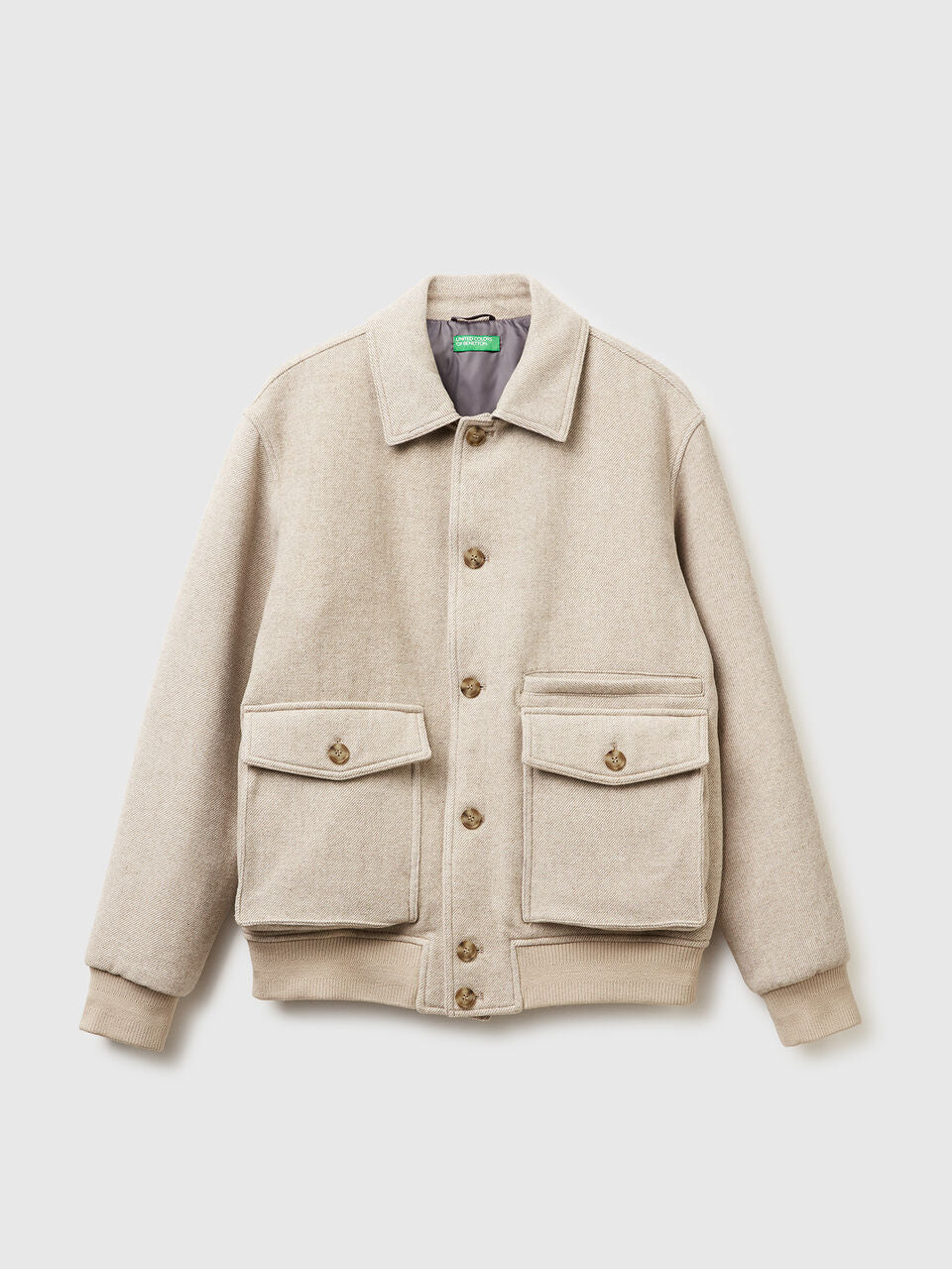 BOMBER JACKET IN WOOL BLEND
