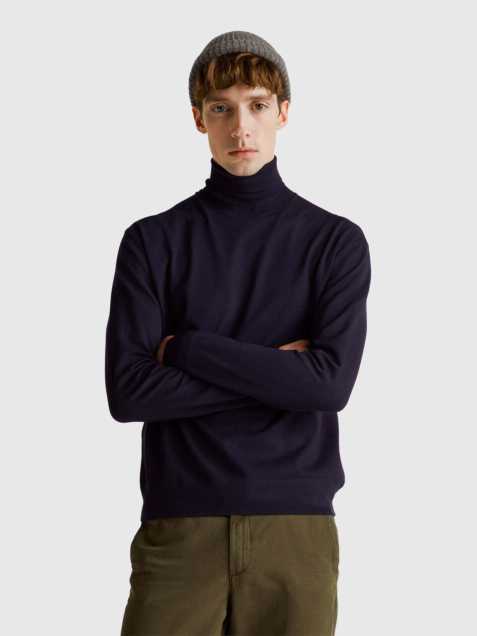ROLLED COLLAR IN VISCOSE MIXTURE