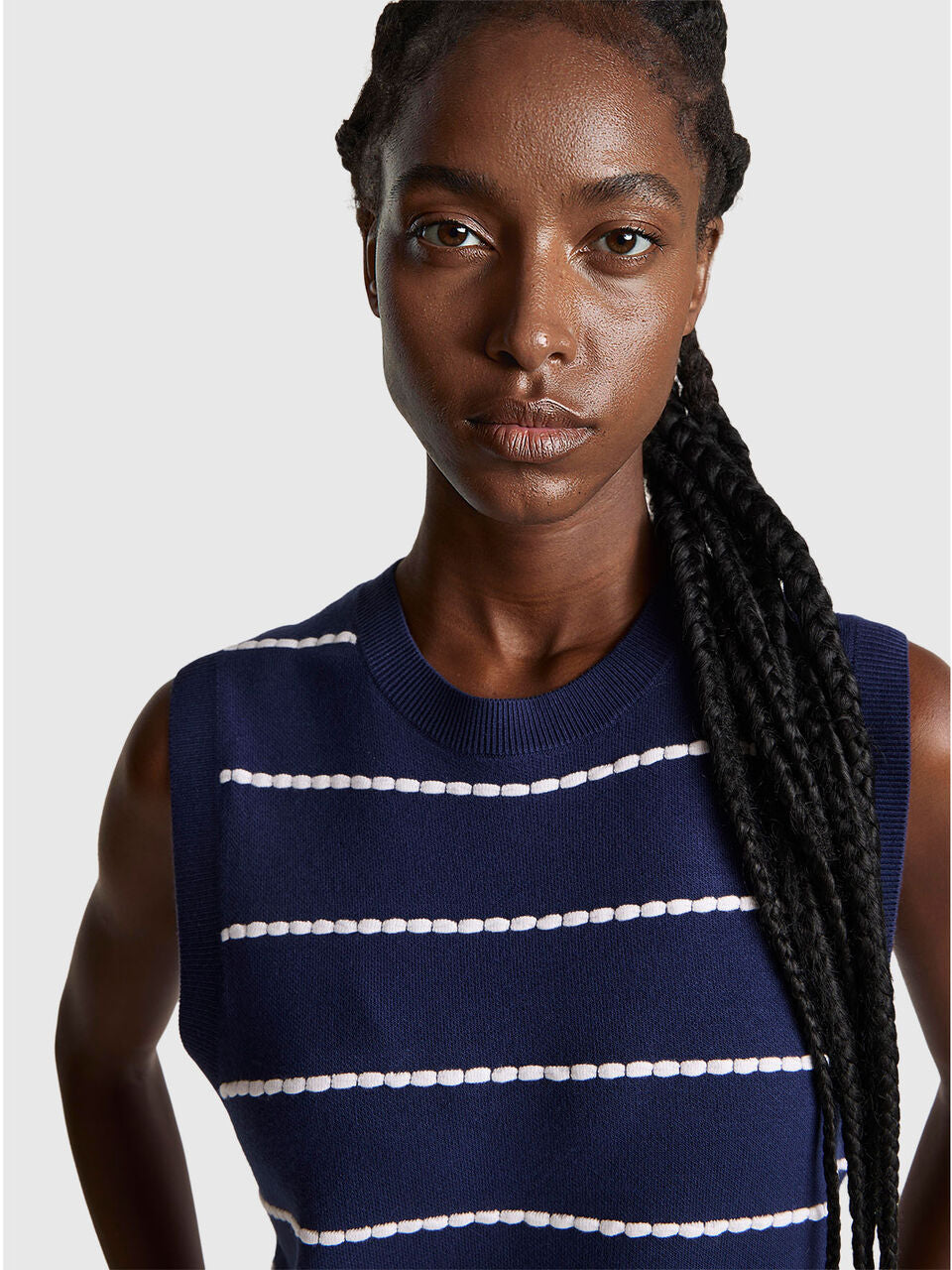 JACQUARD VEST IN VISCOSE MIXTURE
