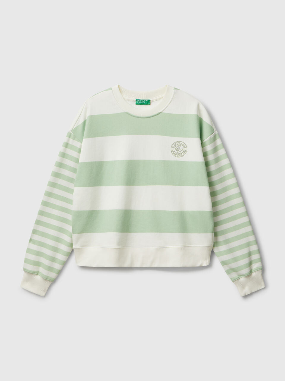 STRIPED ROUND NECK SWEATSHIRT