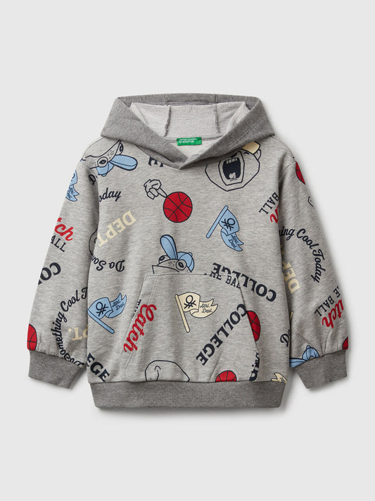 PRINTED COTTON BLEND SWEATSHIRT
