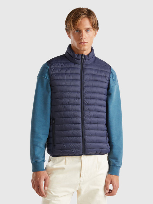 SLEEVELESS PUFFER JACKET WITH RECYCLED WADDING