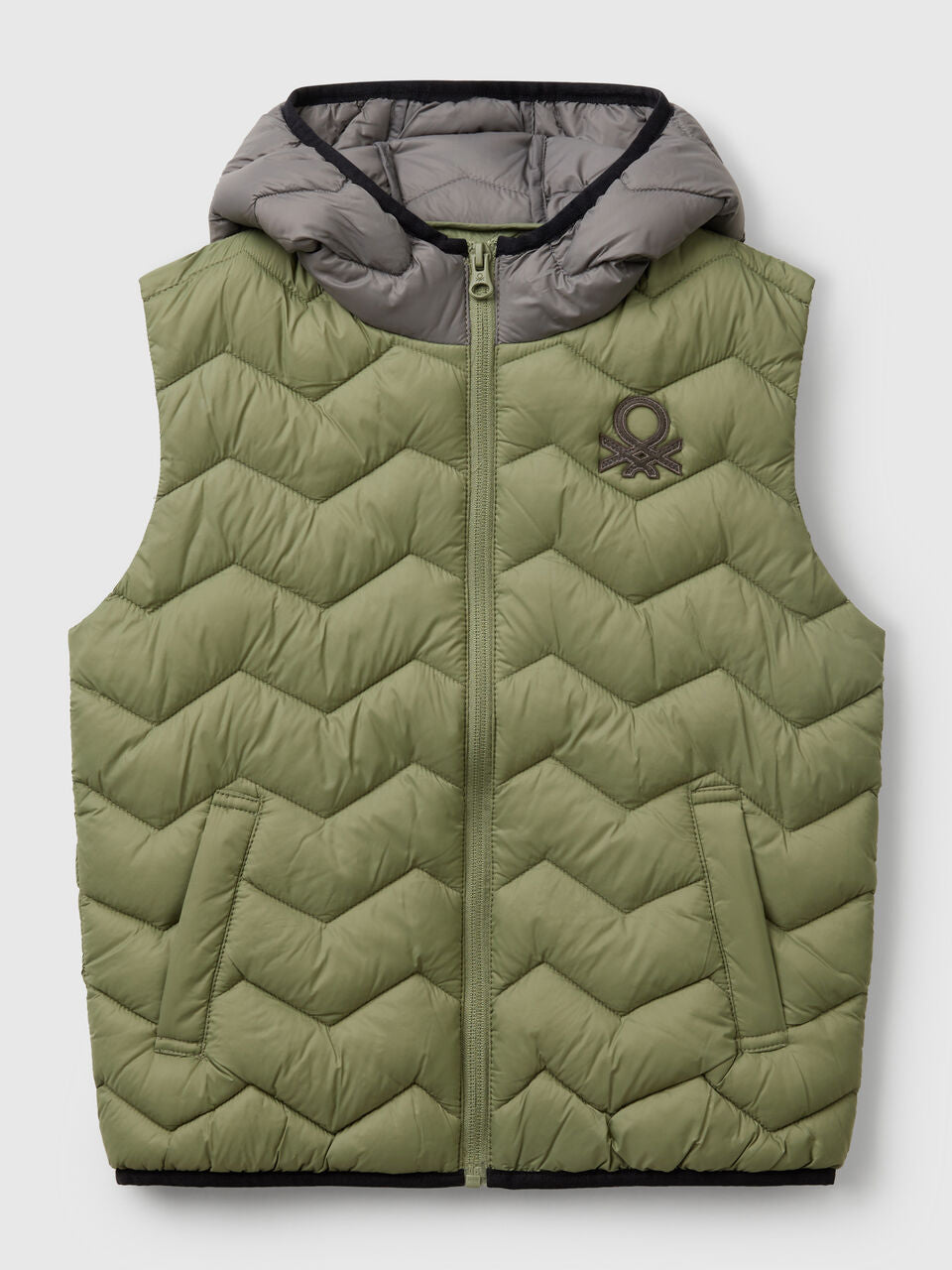 PADDED VEST WITH HOOD