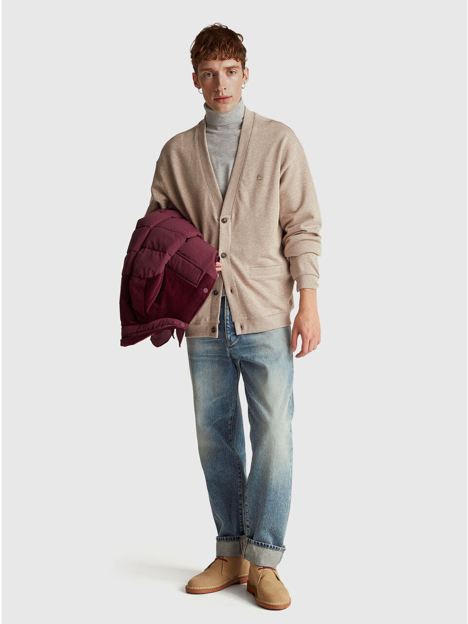 CASUAL FIT SWEATSHIRT CARDIGAN