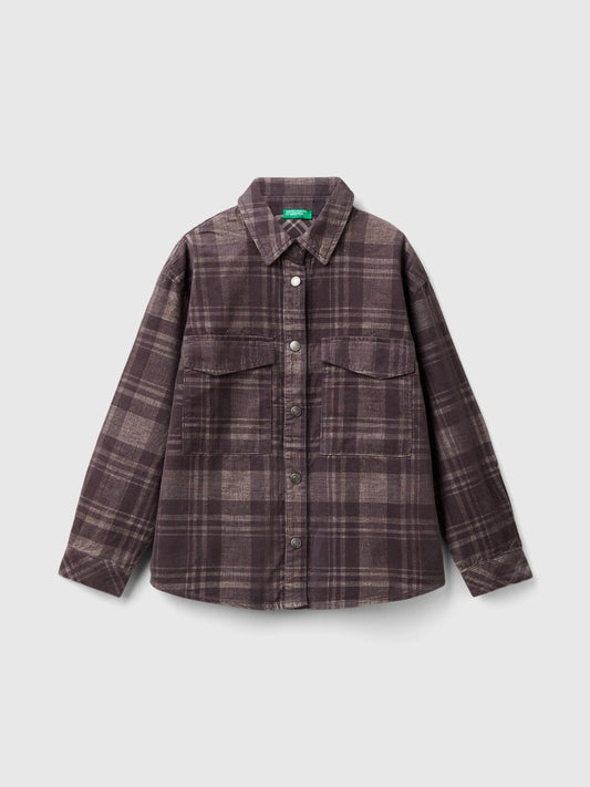 VELVET TARTAN SHIRT