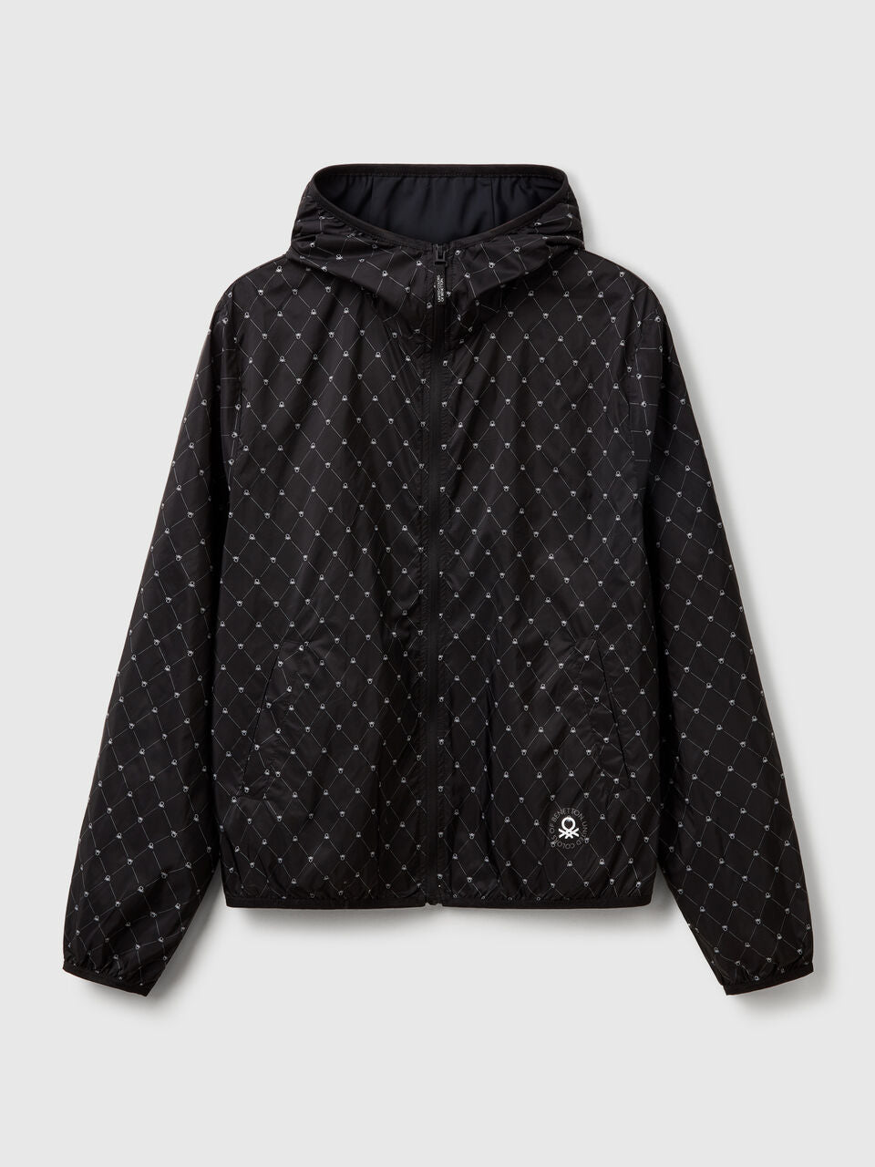 NYLON JACKET WITH PRINTED LOGO
