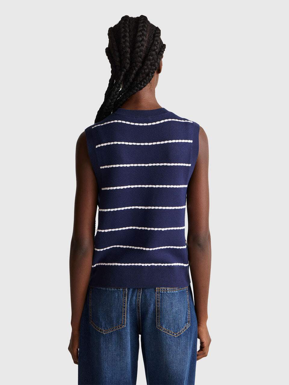 JACQUARD VEST IN VISCOSE MIXTURE