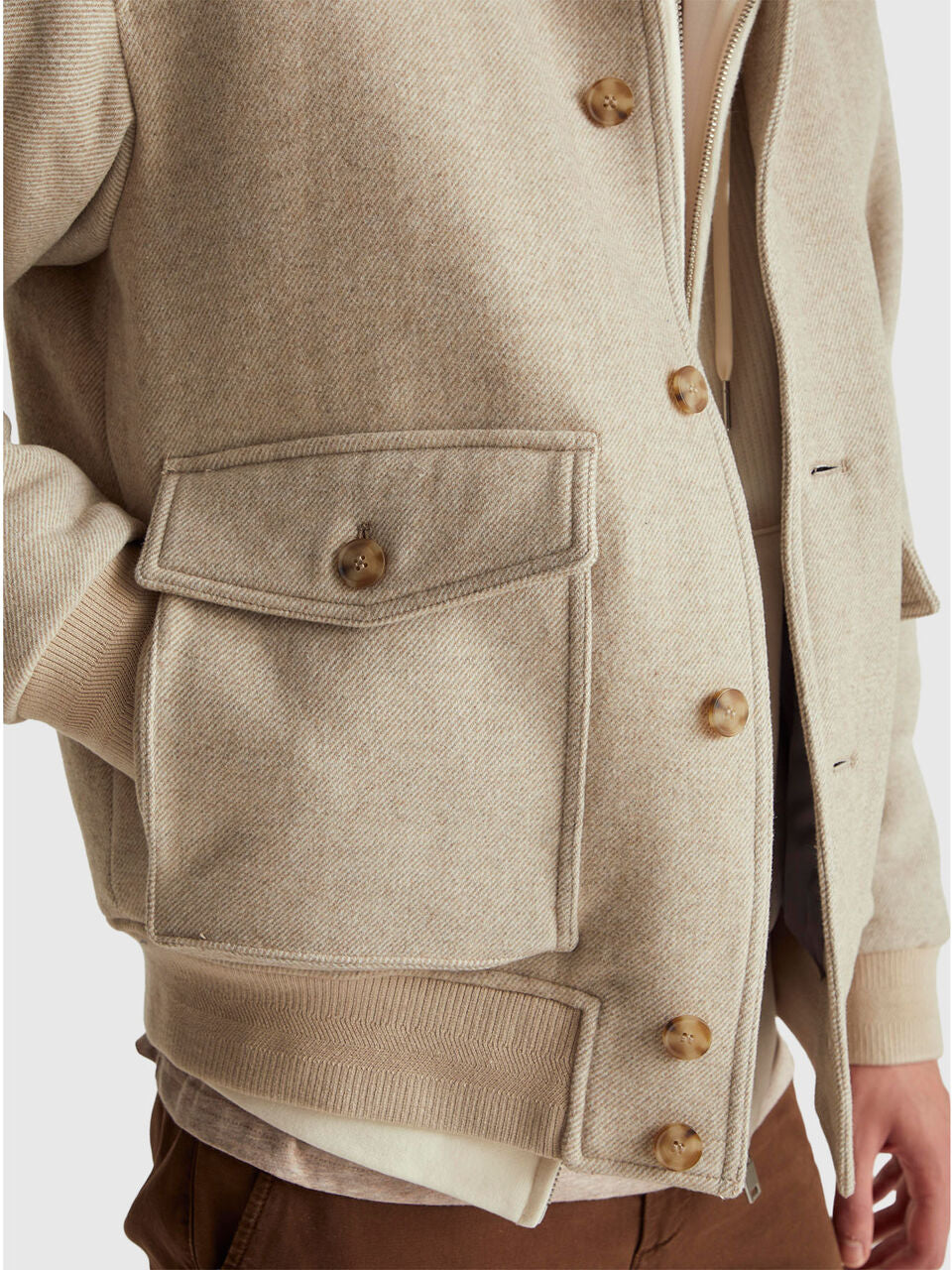 BOMBER JACKET IN WOOL BLEND