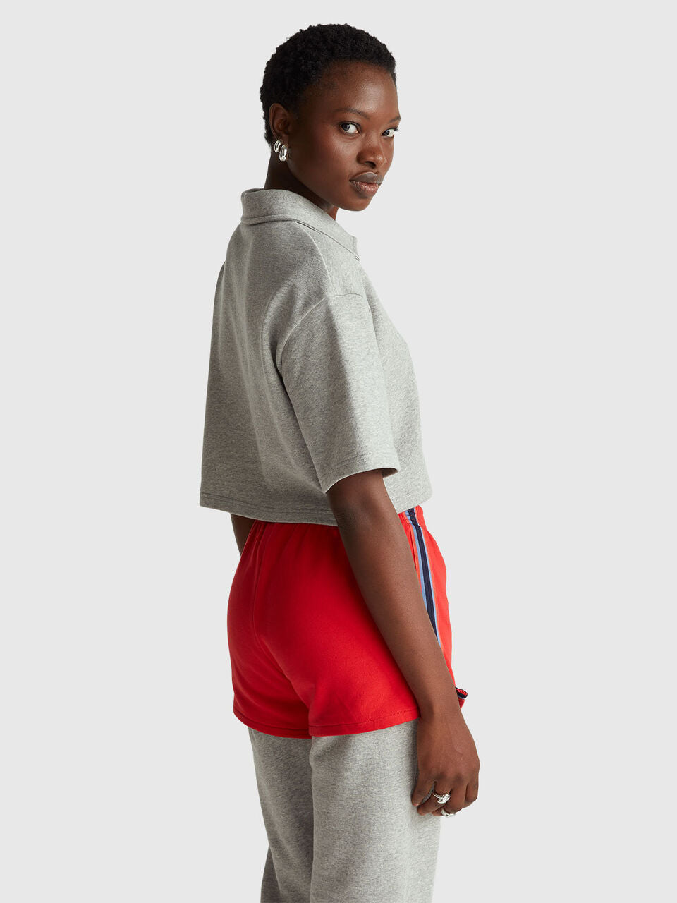 CROPPED POLO SHIRT WITH ZIP STRANGER THINGS