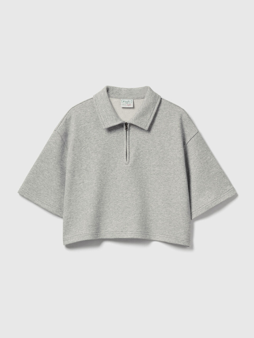CROPPED POLO SHIRT WITH ZIP STRANGER THINGS