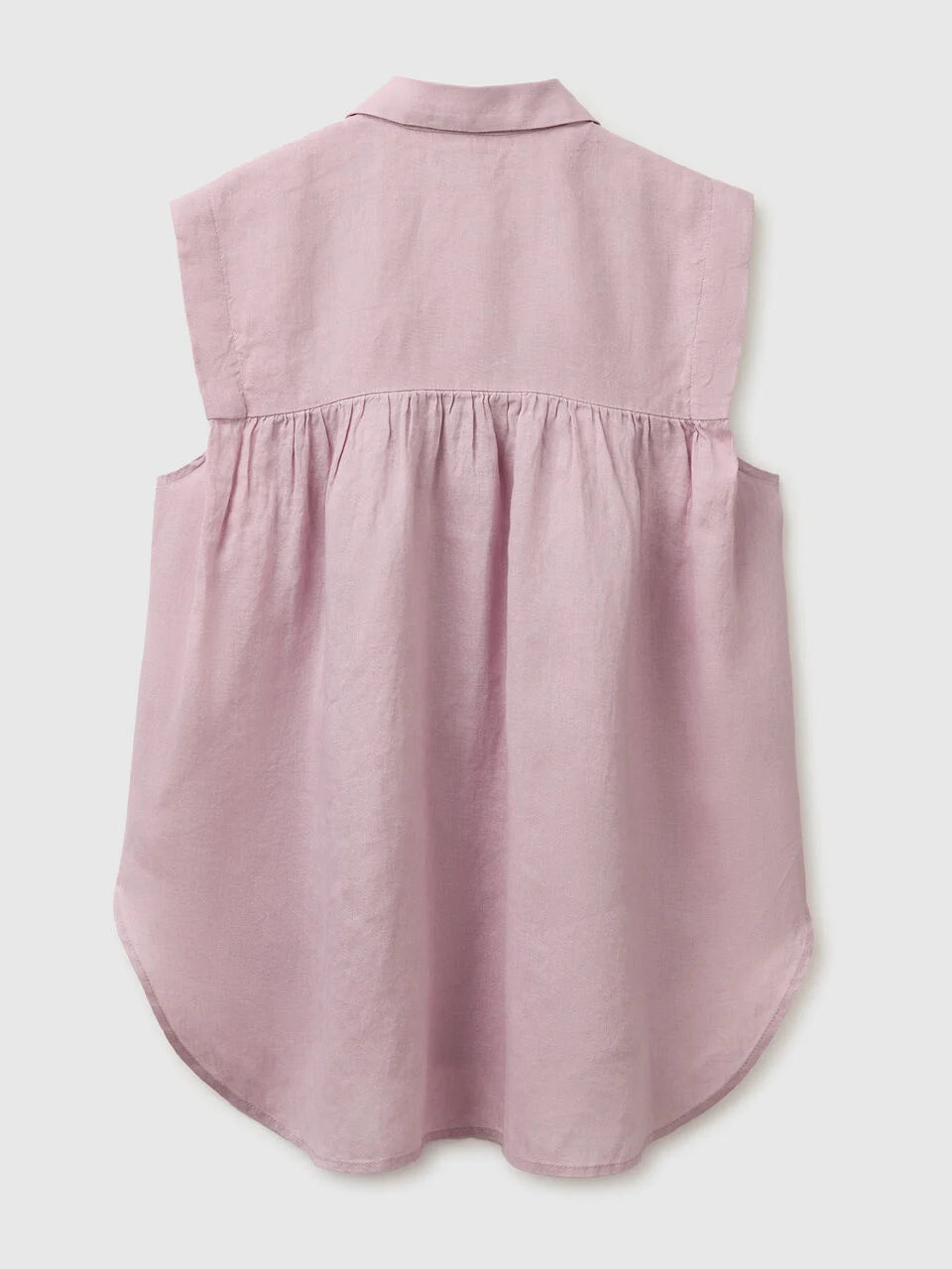 100% LINEN SLEEVELESS BLOUSE