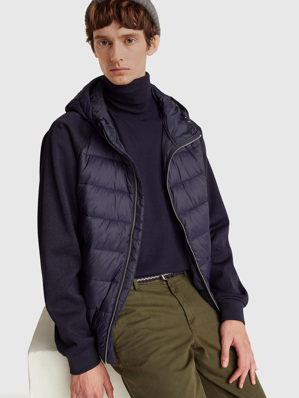 ROLLED COLLAR IN VISCOSE MIXTURE
