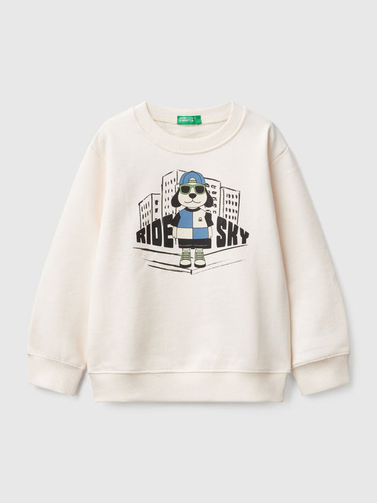 CREW NECK SWEATSHIRT WITH PRINT