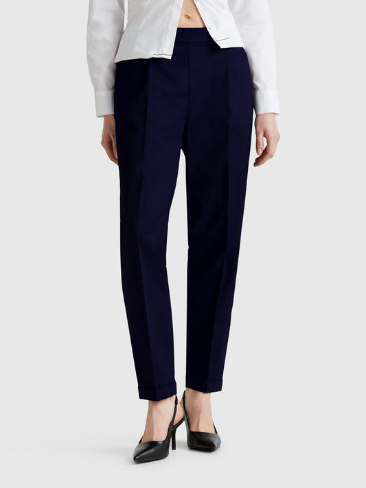 STRETCH COTTON TROUSERS