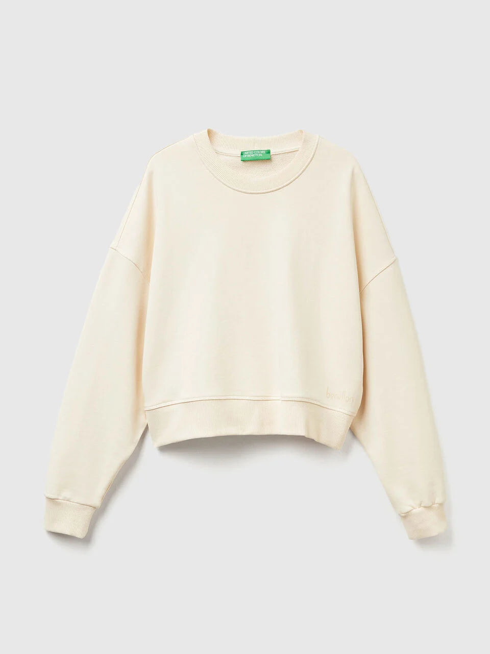 100% COTTON SWEATSHIRT WITH LOGO PRINT