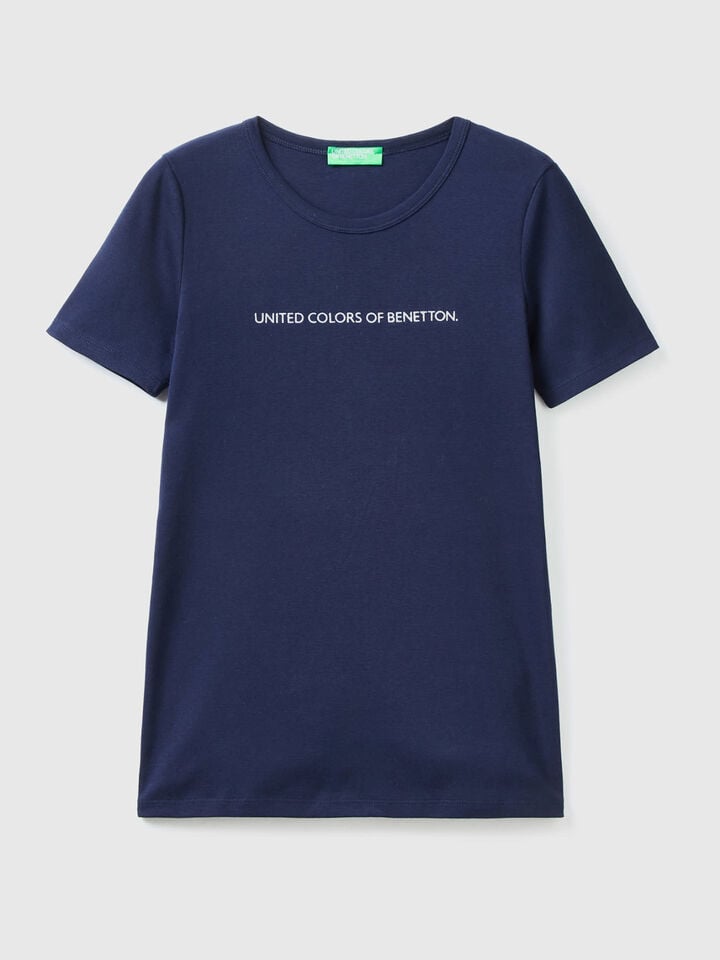 T-SHIRT IN 100% COTTON WITH GLITTER PRINT LOGO