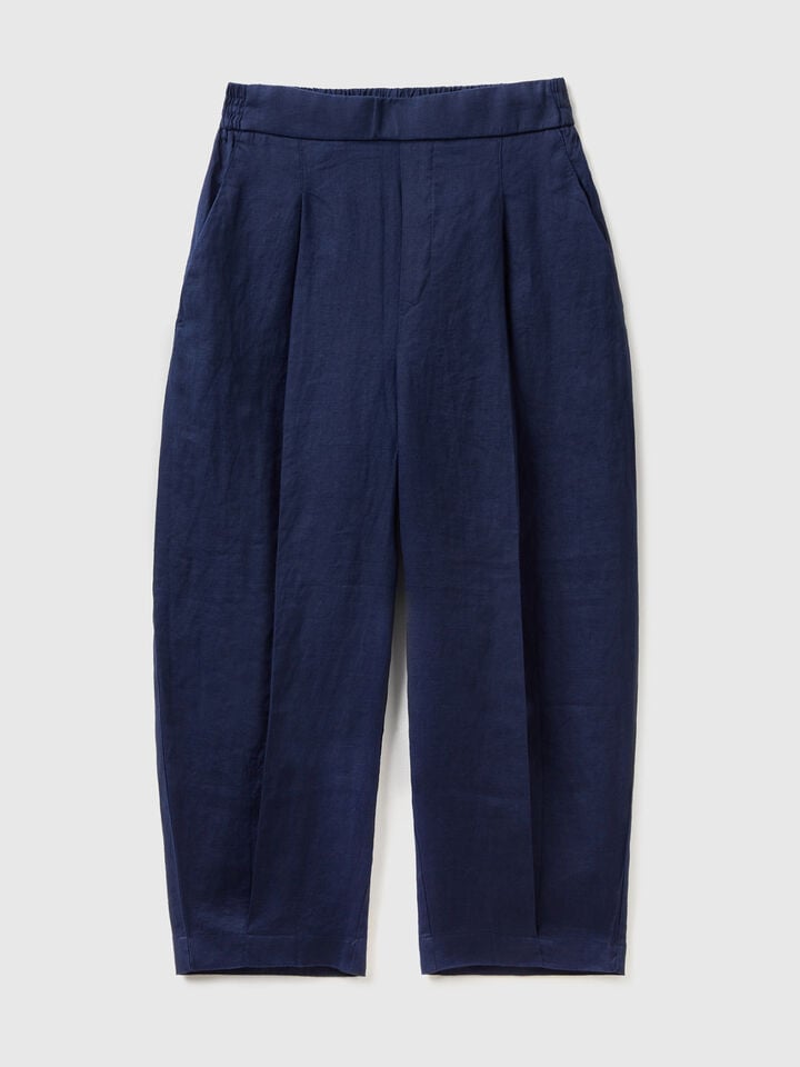 TROUSERS IN PURE LINEN