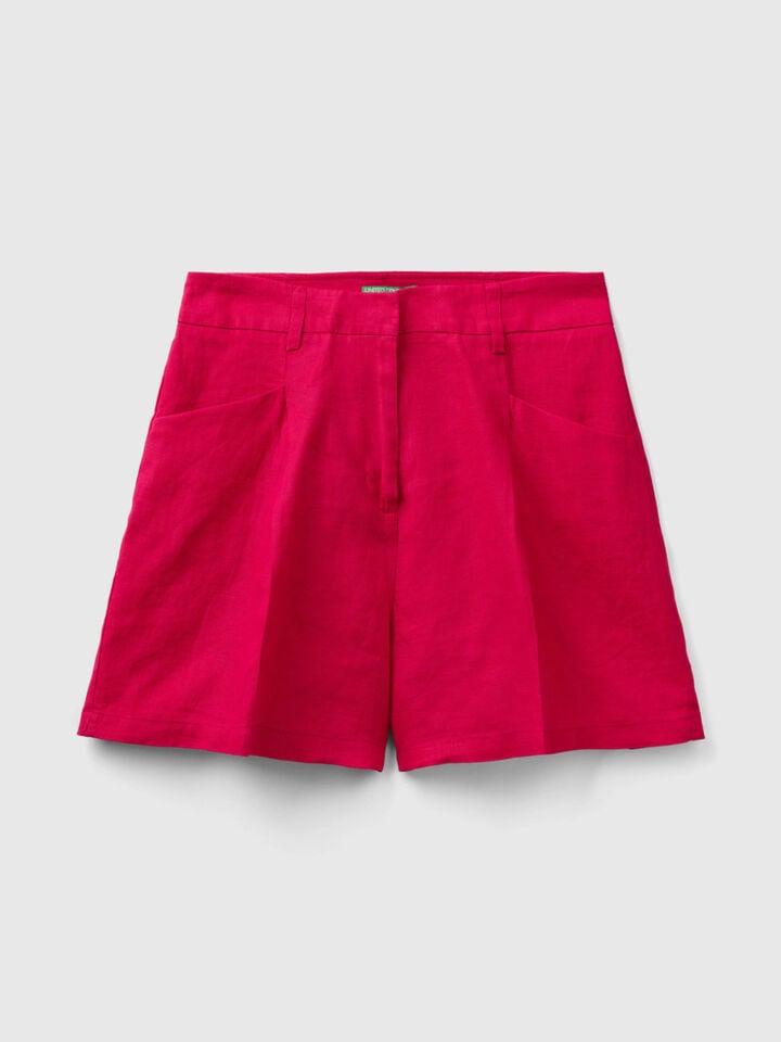 BERMUDAS IN PURE LINEN - SHORTS