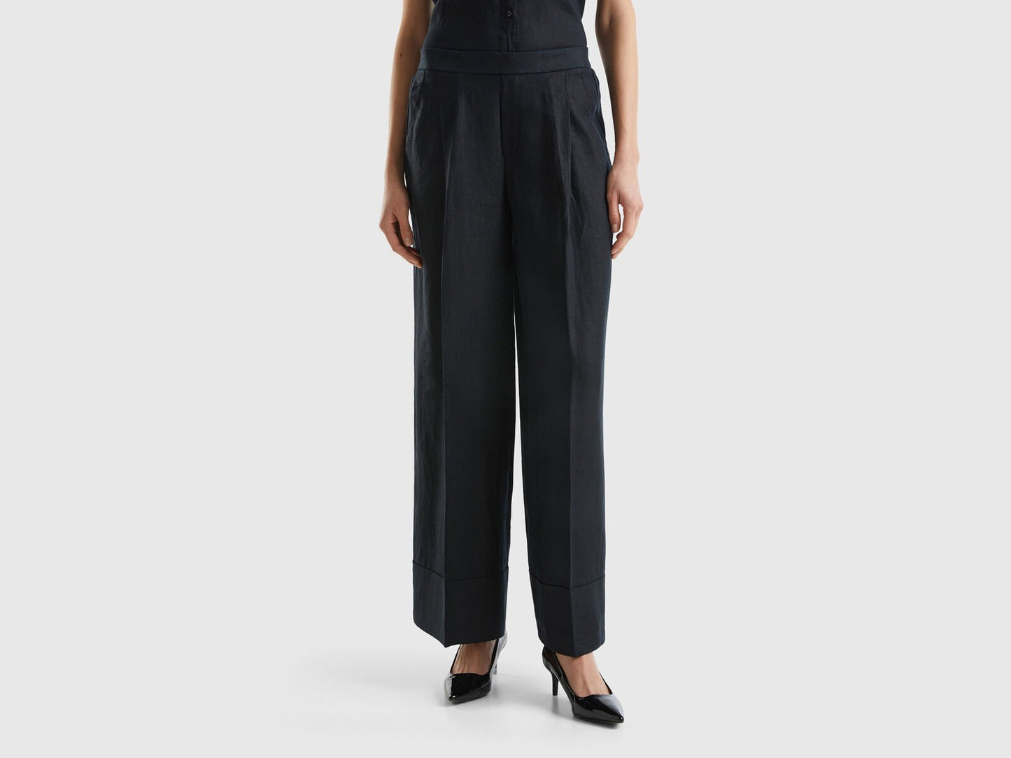 PALAZZO TROUSERS IN 100% LINEN