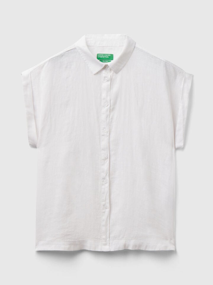 BOXY FIT SHIRT IN PURE LINEN