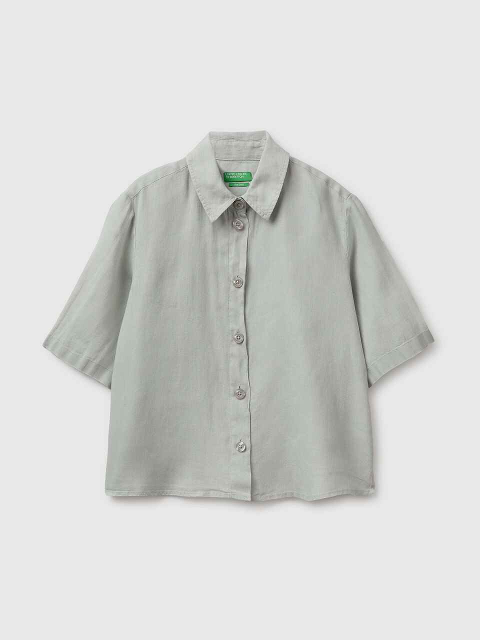 SHORT SHIRT IN PURE LINEN