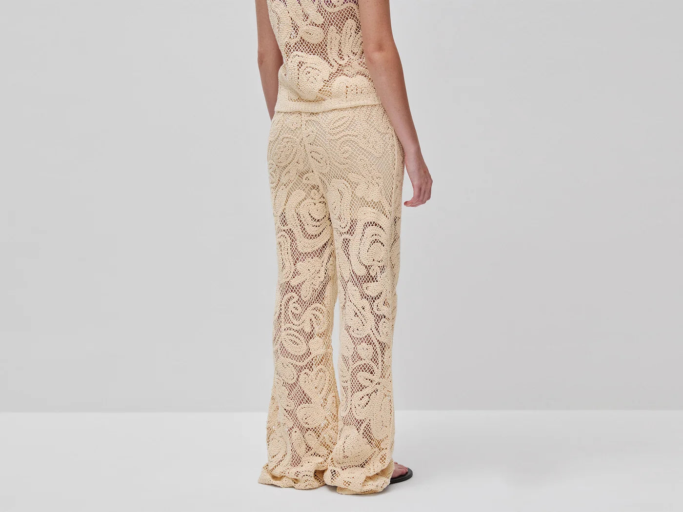 EMBROIDERED KNITTED TROUSERS
