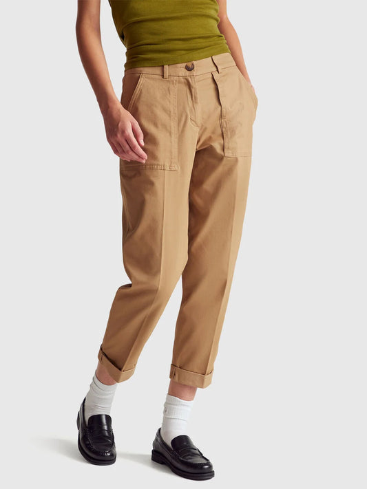 STRETCH COTTON LAPEL TROUSERS