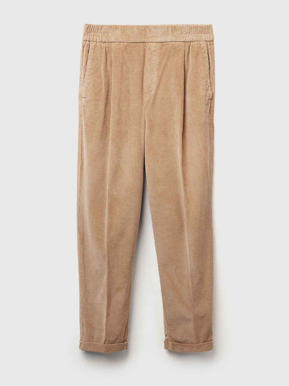 VELVET CHINO PANTS WITH ELASTIC WAIST