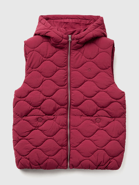 PADDED VEST WITH HOOD
