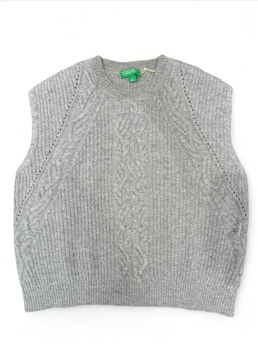 GRAY VEST IN WOOL