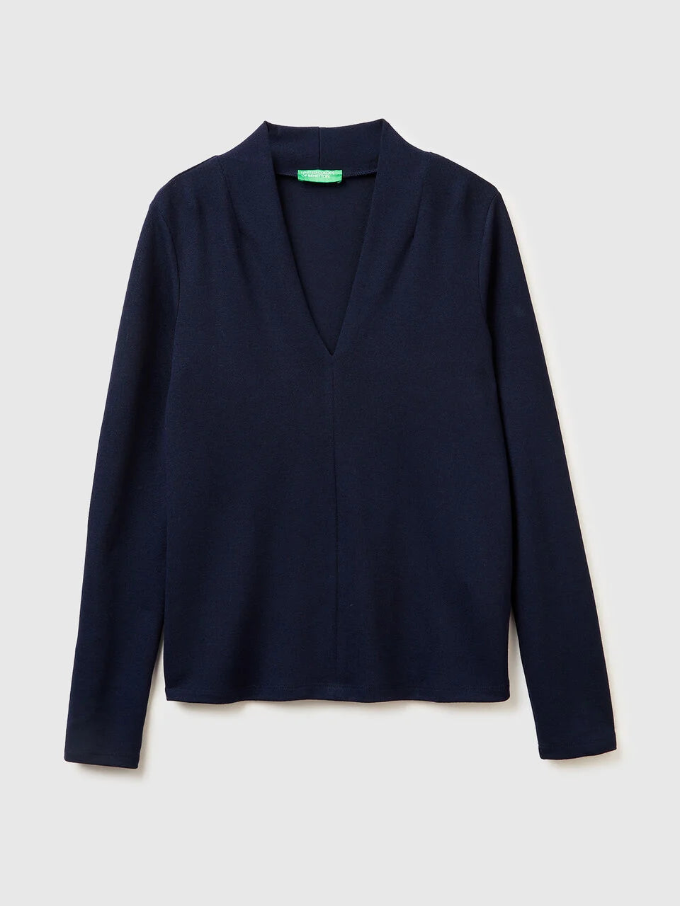 CREPE T-SHIRT WITH V-NECK