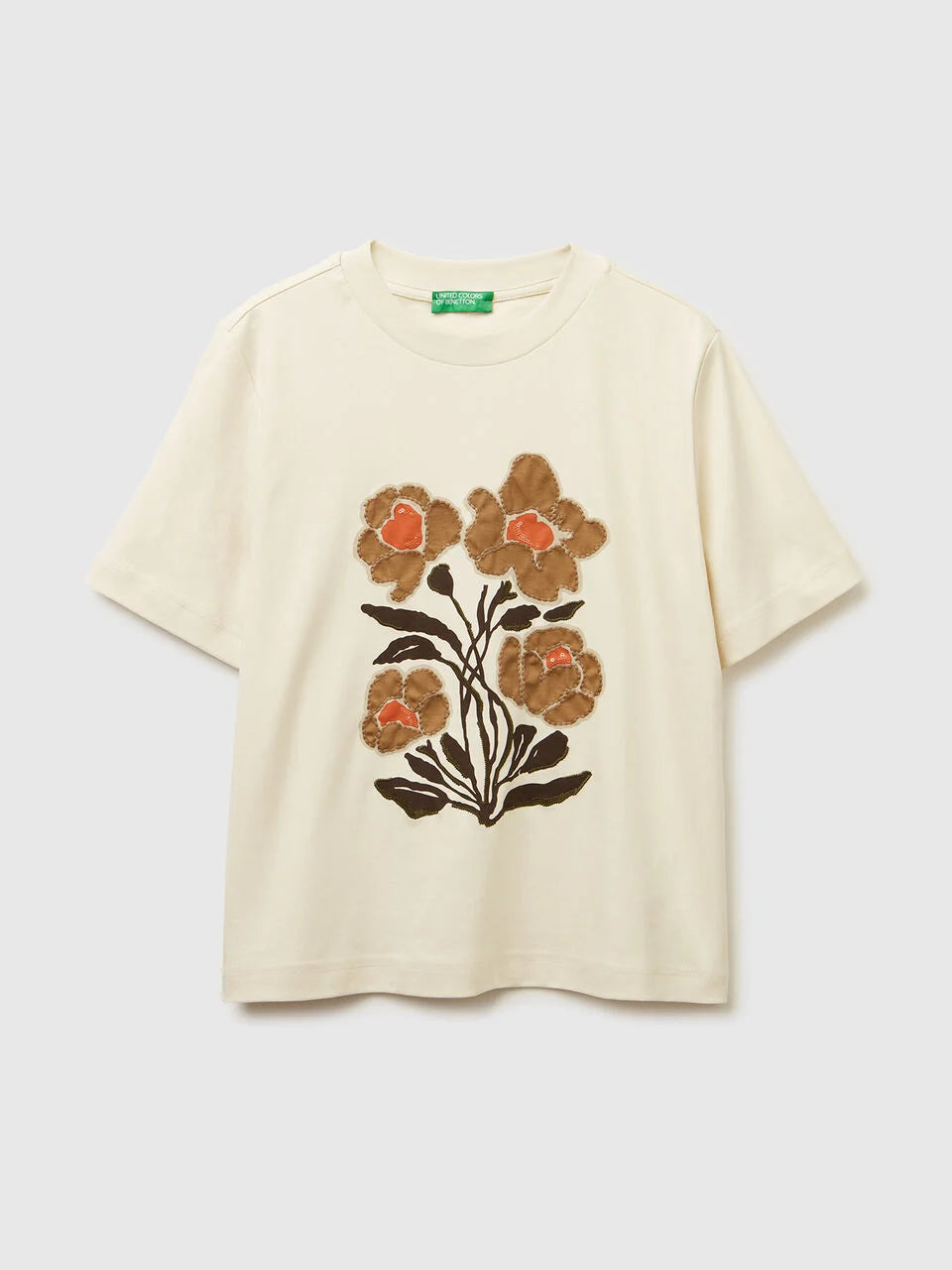 T-SHIRT WITH PRINT AND EMBROIDERY