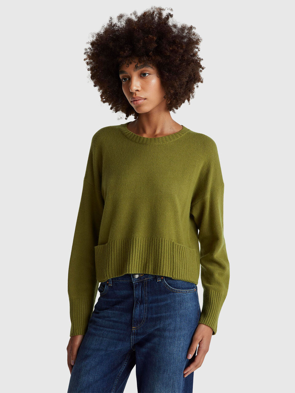 SWEATER IN WOOL AND VISCOSE BLEND